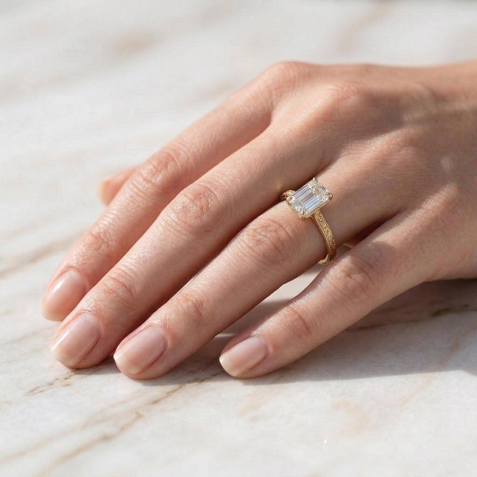 IGI Certified Emerald Lab Diamond Band