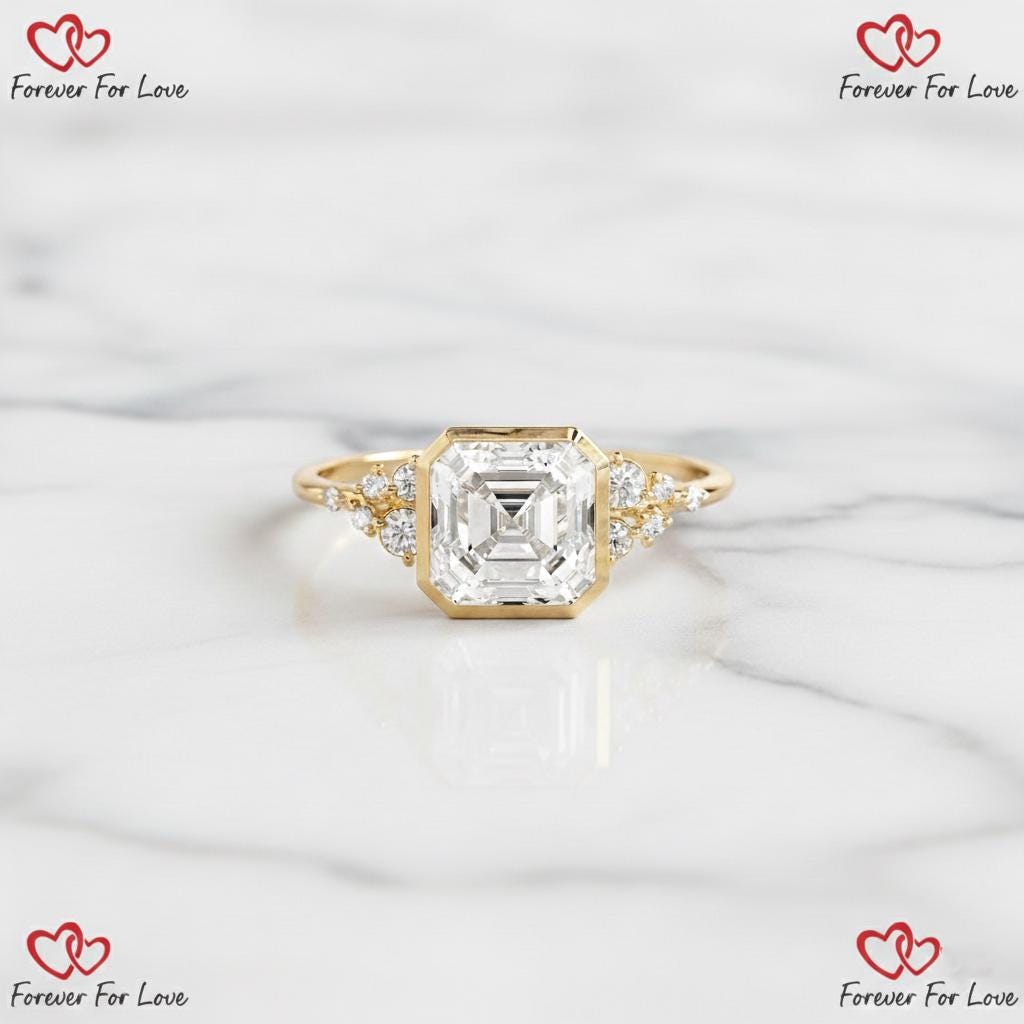 2.7 Ct IGI Certified Asscher Lab Diamond Solitaire Engagement Ring