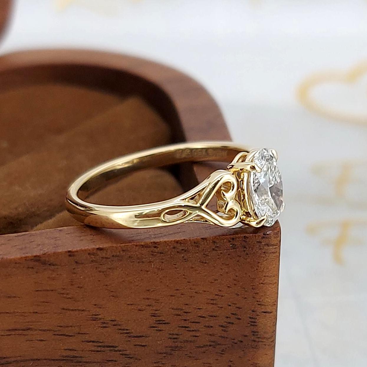 Oval Diamond Solitaire Engagement Ring