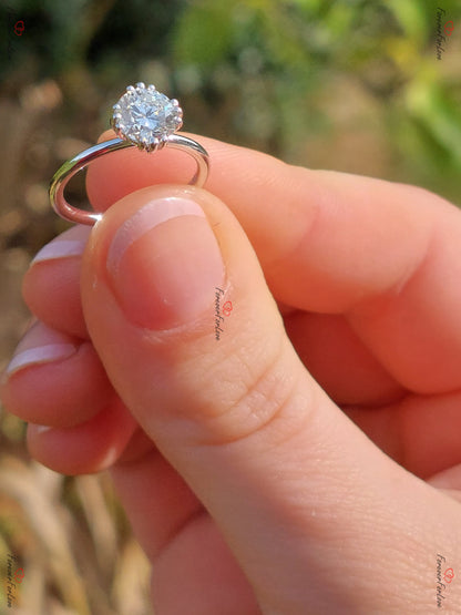 2 Ct Round Lab Diamond Solitaire Engagement Ring