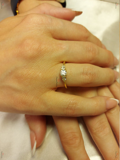 Pear Natural Diamond Engagement Ring