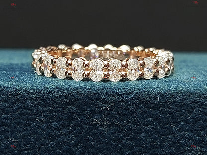 Oval Natural Diamond Full Eternity Band
