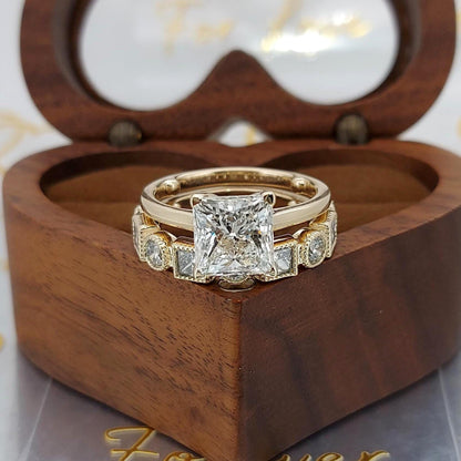 5 Ct IGI Certified Princess Lab Diamond Wedding Band