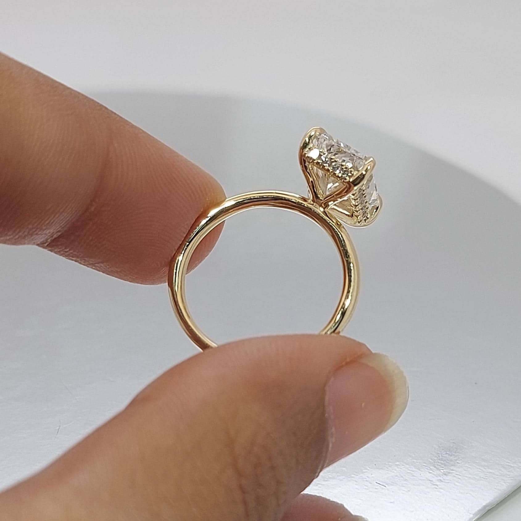 2 Ct IGI Certified Radiant Lab Diamond Solitaire Engagement Ring
