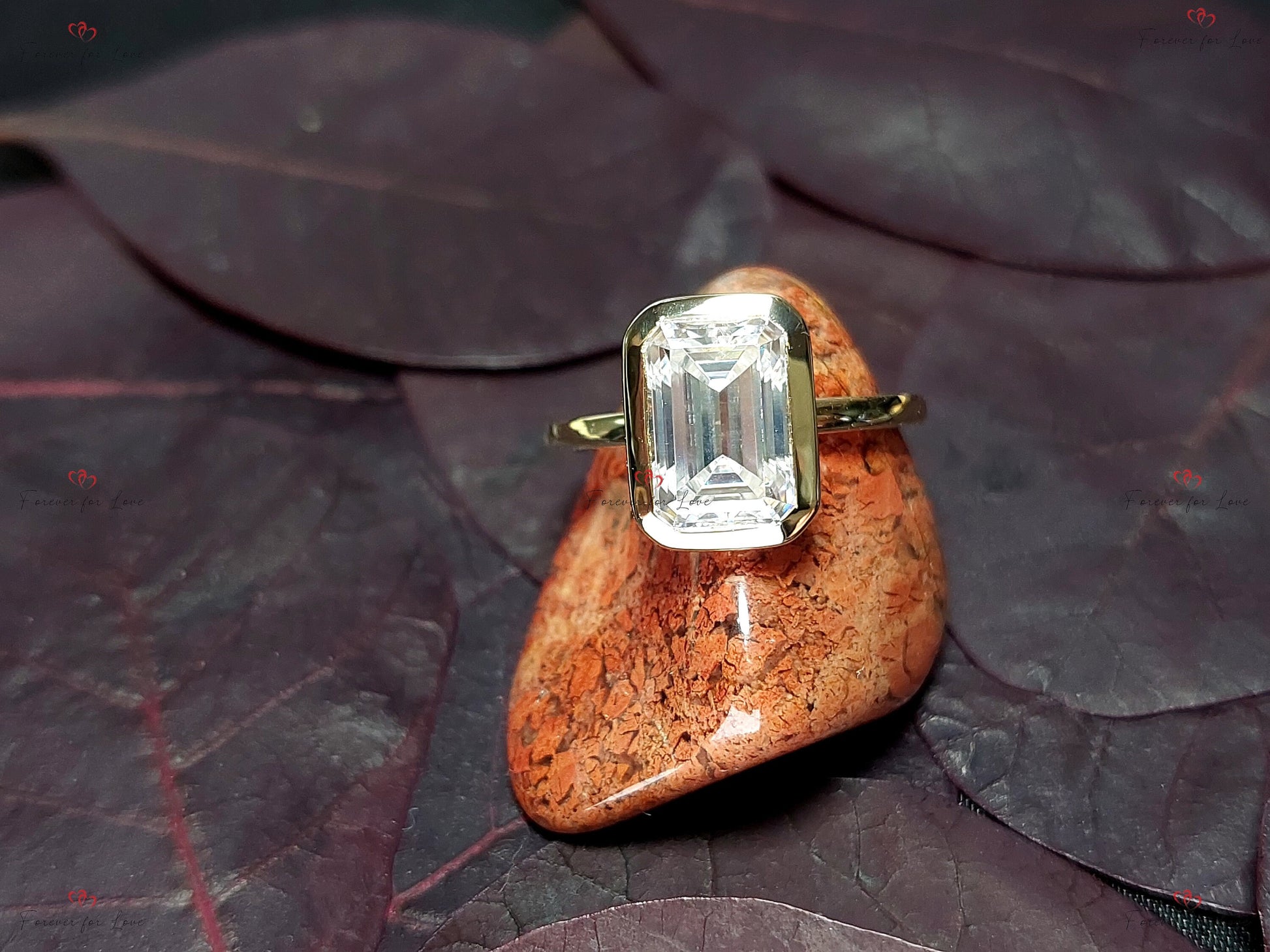 3 Ct IGI Certified Emerald Diamond, Emerald Engagement Ring