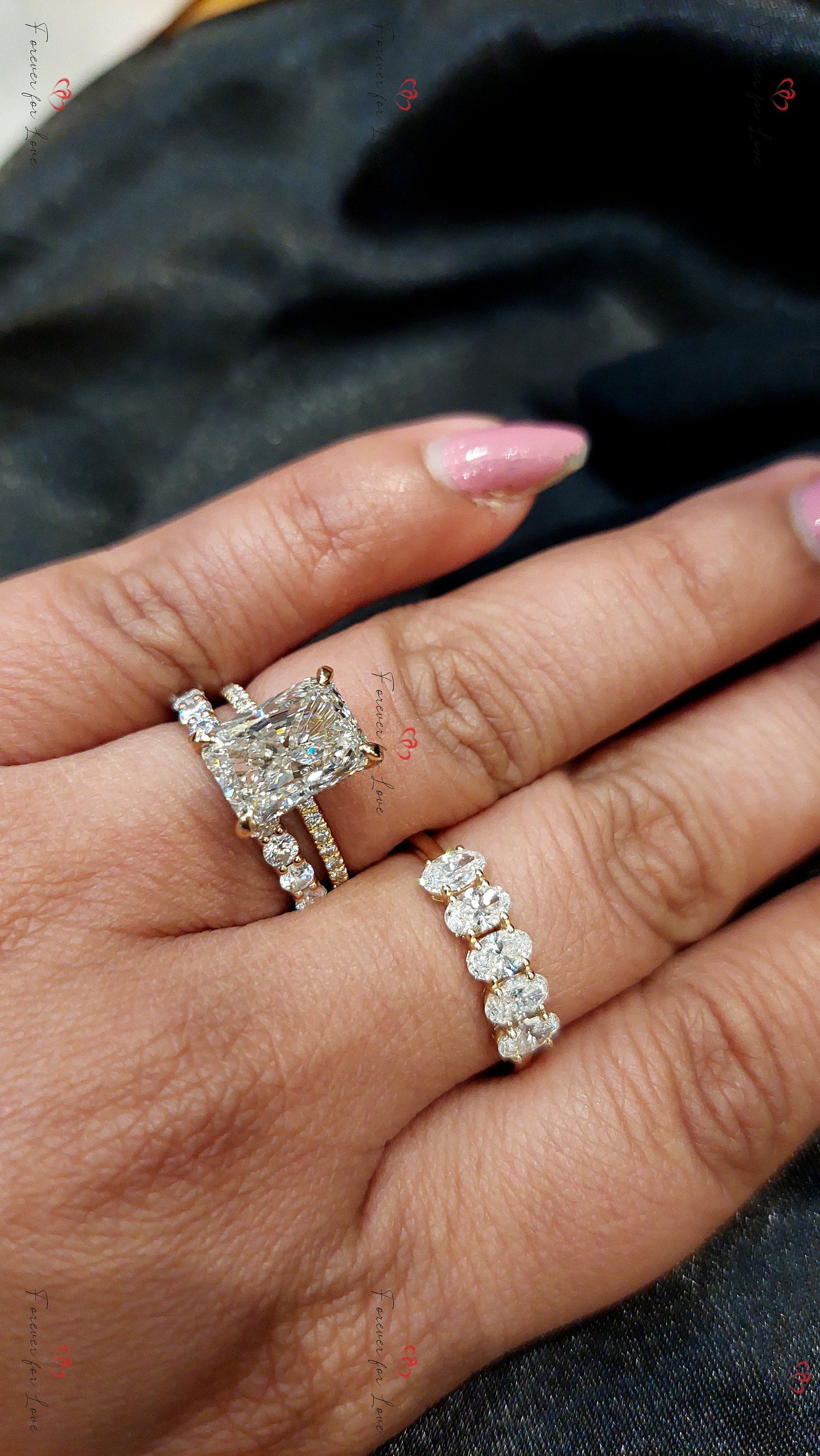 4 Ct IGI Certified Radiant Lab Diamond Halo Engagement Ring