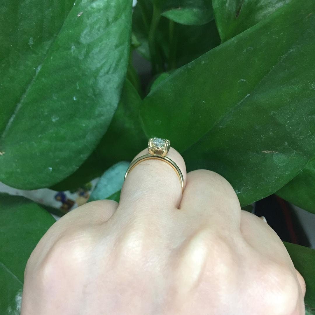 1.5 Ct Oval Diamond, Moissanite Engagement Ring