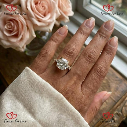 6 Ct IGI Certified Cushion Lab Diamond Engagement Ring