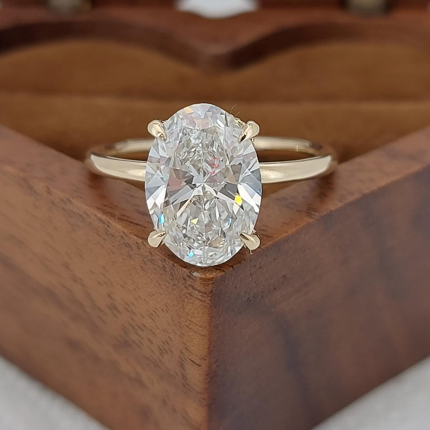 2.5 Ct E VVS2 Oval Lab Diamond Solitaire Ring Oval cut 1Ct Moissanite Brilliant Cut engagement ring in 935 Argentium Silver — custom handcrafted by Forever For Love