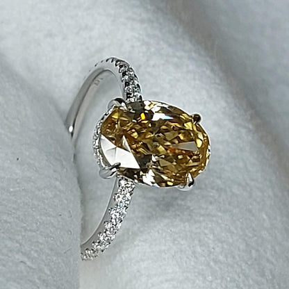 2 Ct Oval Diamond, Moissanite Engagement Ring