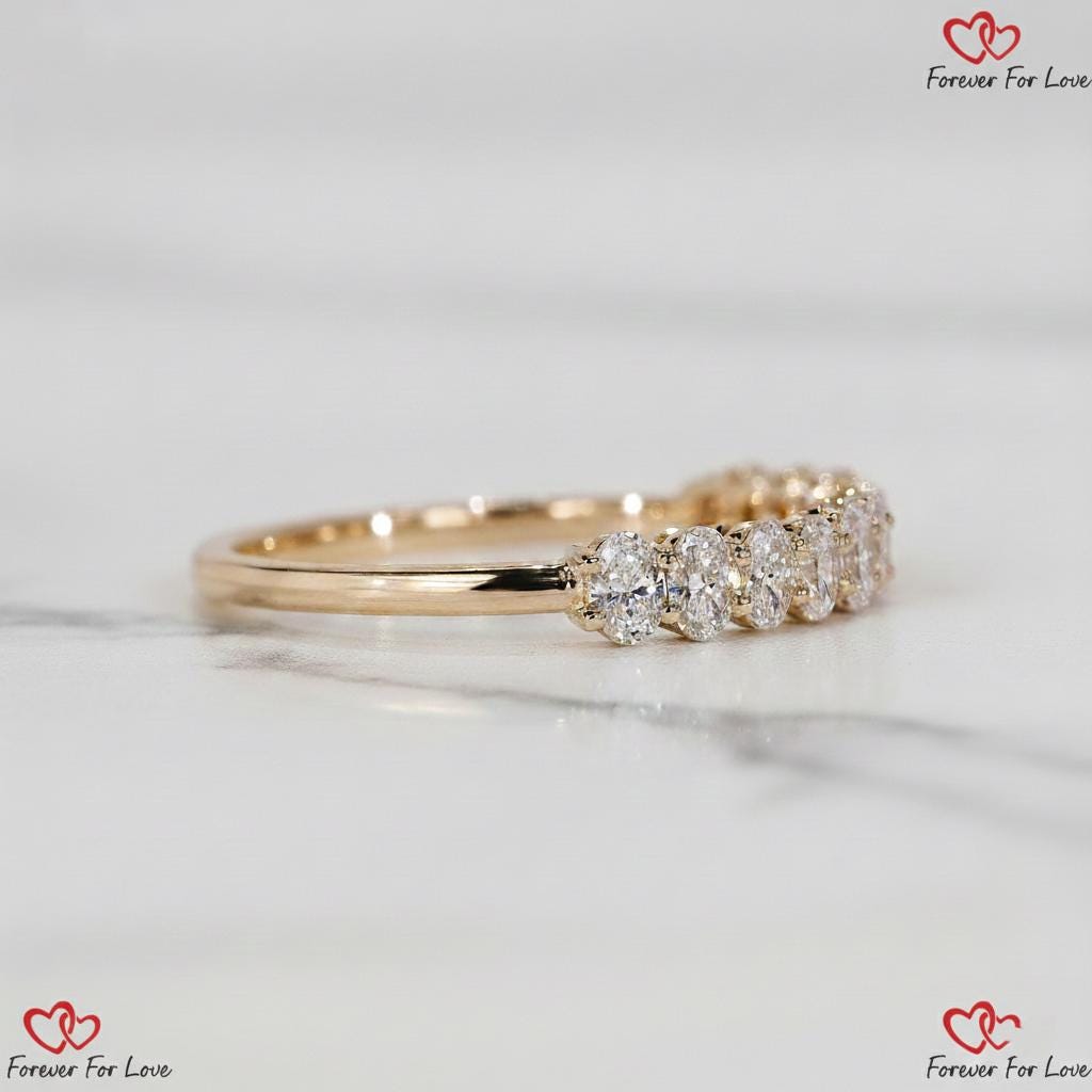 Oval Lab Diamond Stacking Ring