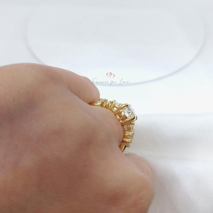 3 Ct Oval Moissanite Engagement Ring
