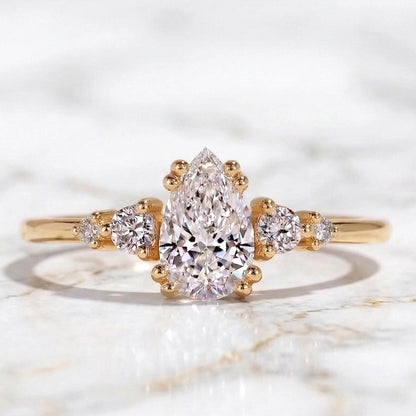 Pear Lab Diamond Engagement Ring