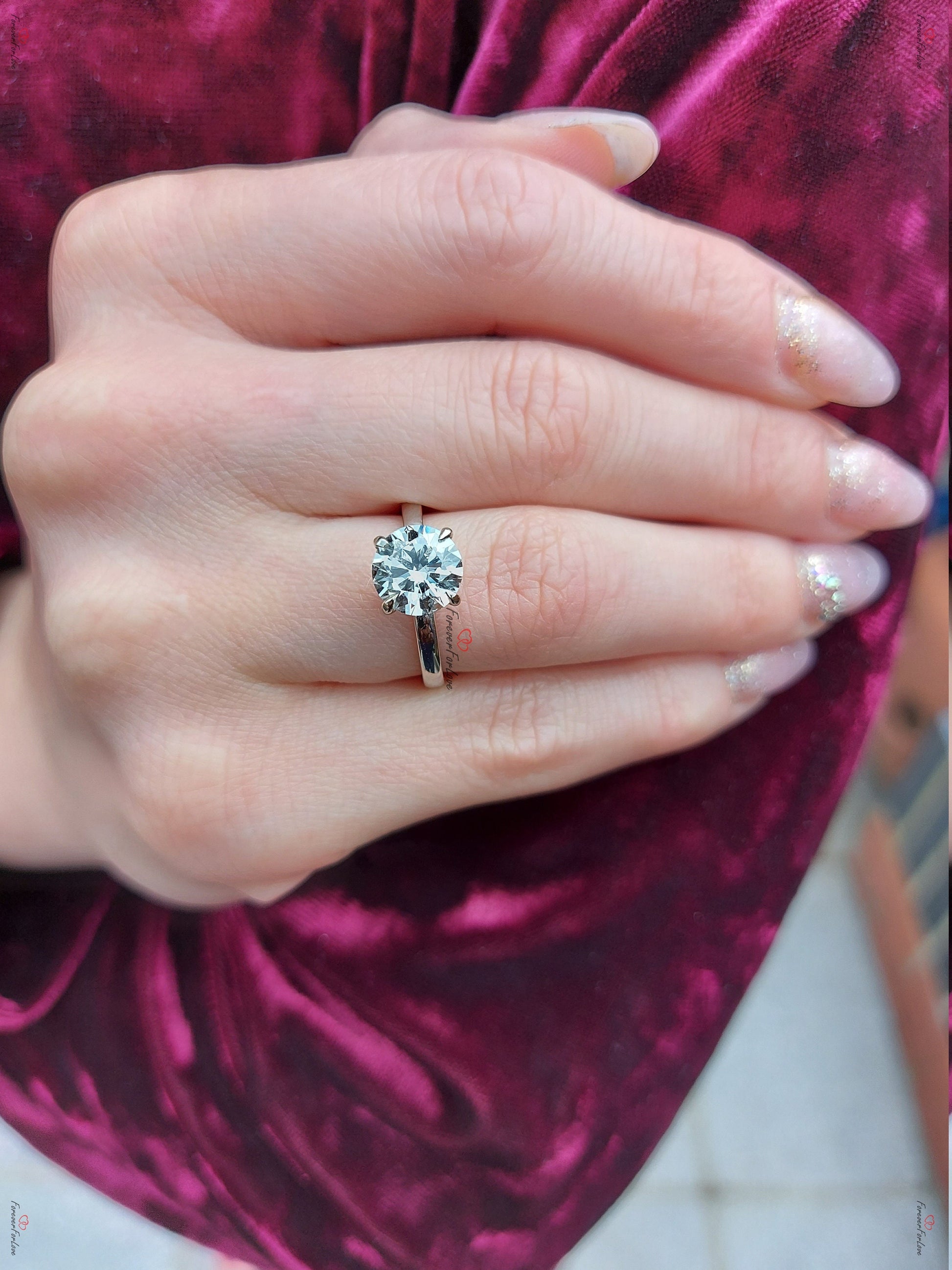 2 Ct Round Diamond Solitaire Engagement Ring