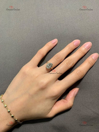 2.5 Ct IGI Certified Oval Lab Diamond Engagement Ring