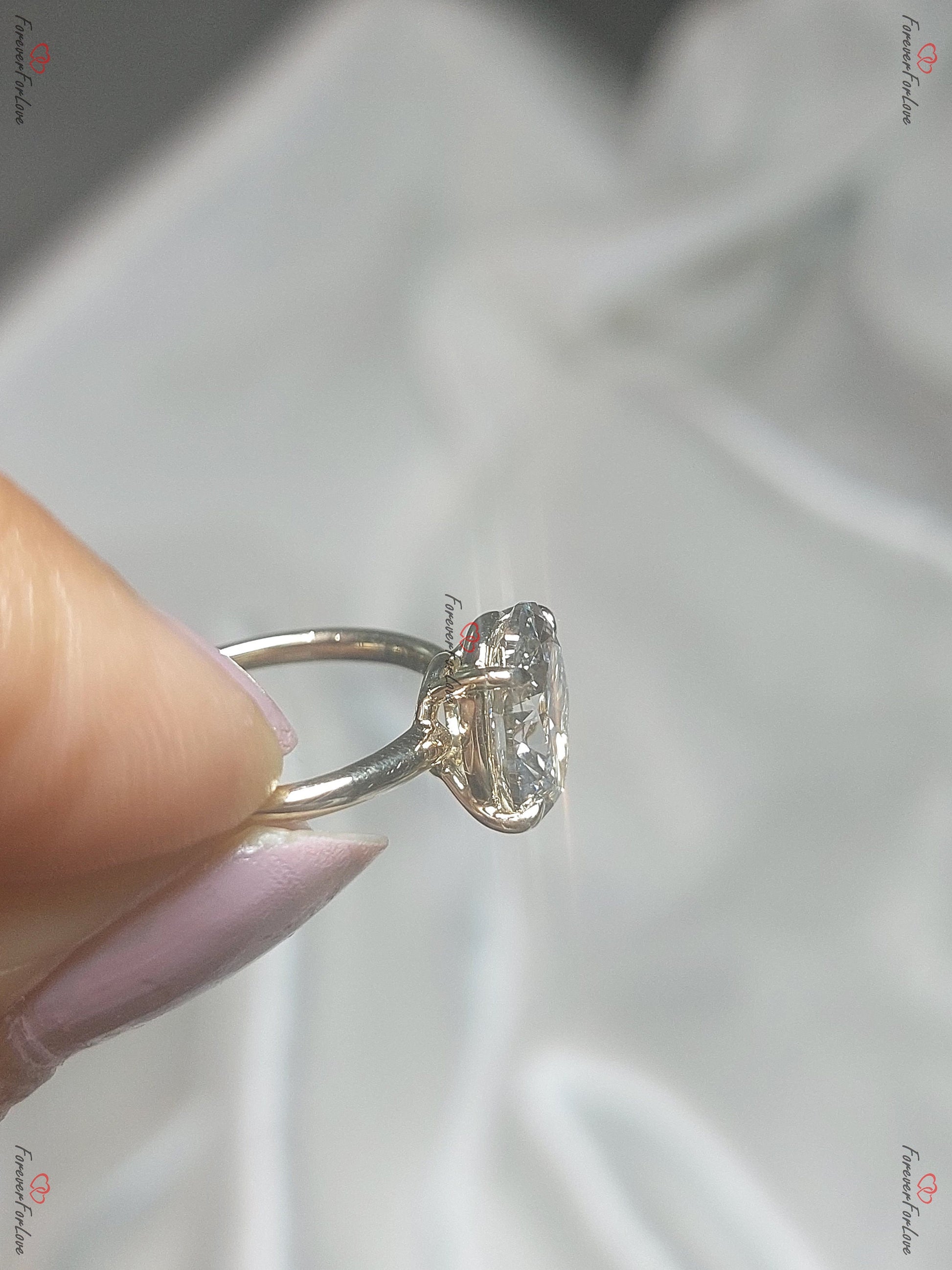 2.5 Ct IGI Certified Oval Lab Diamond Engagement Ring