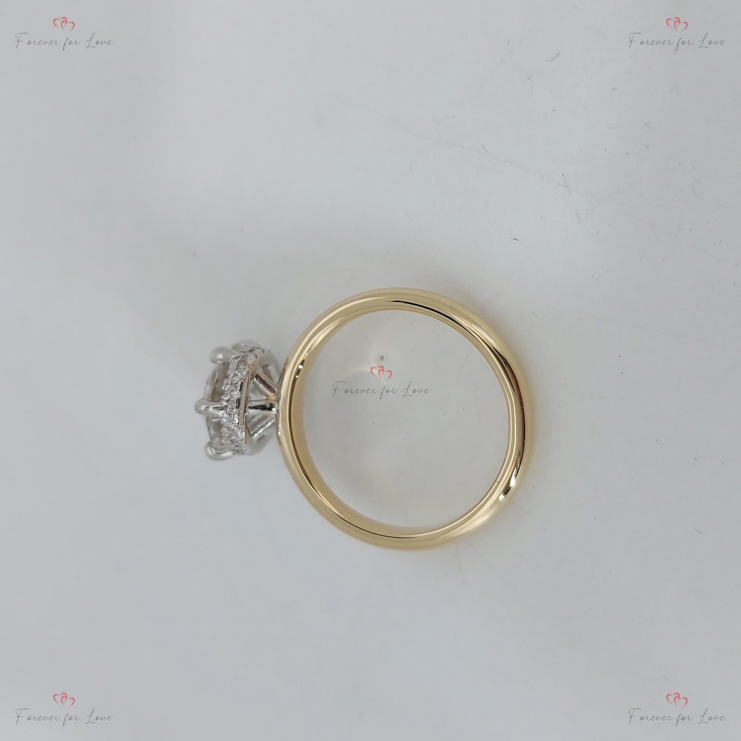 2,5 kt 1,8 mm Band Labordiamant Solitär Verlobungsring Round cut Moissanite engagement ring in 935 Argentium Silber — custom handcrafted by Forever For Love