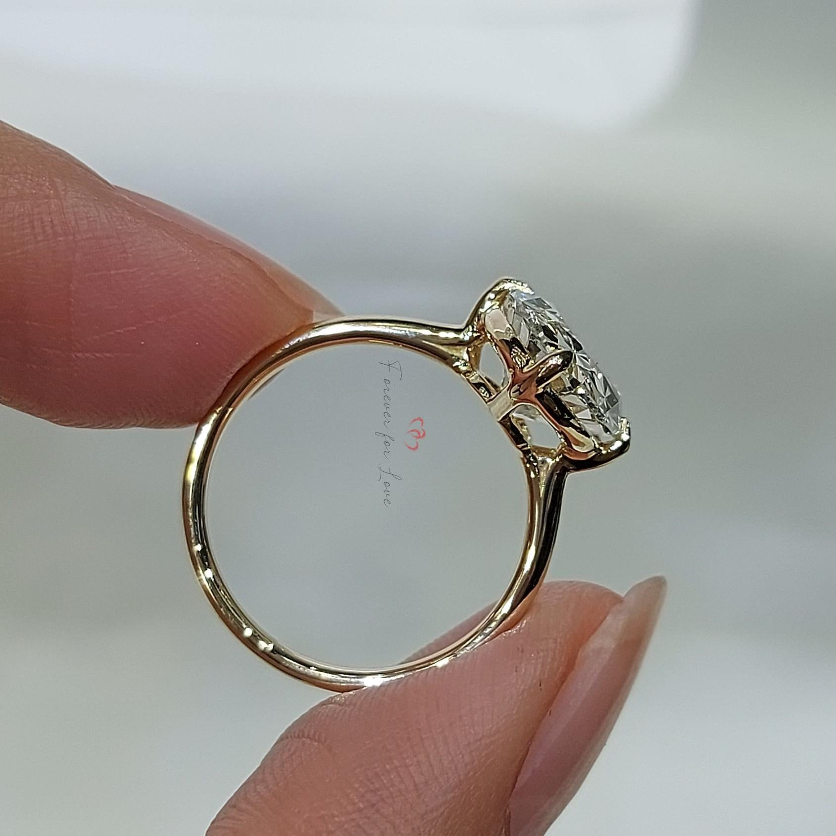 5 Ct IGI Certified Oval Lab Diamond Engagement Ring