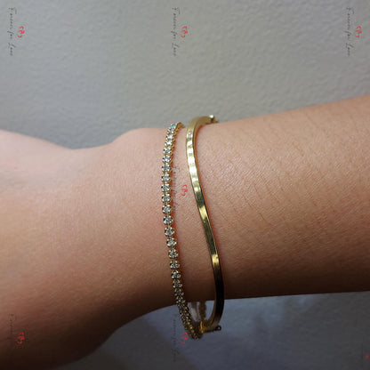 Diamant Tennisarmband 14K Weißgold rundes Tennisarmband, im Labor gezüchtetes Armband, wunderschönes Weißes Diamantarmband, 1.5mm rundes Armband.