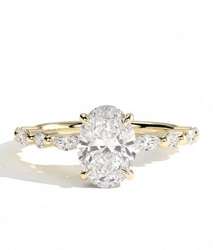 1.5 Ct IGI Certified Oval Diamond Band