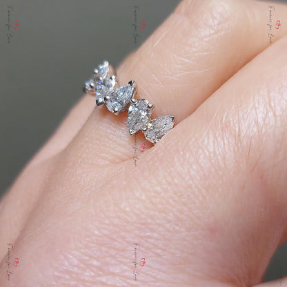 Pear Lab Diamond Half Eternity Band