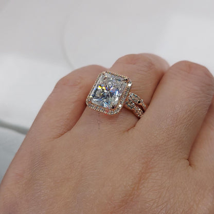 4 Ct Radiant Moissanite Eternity Band