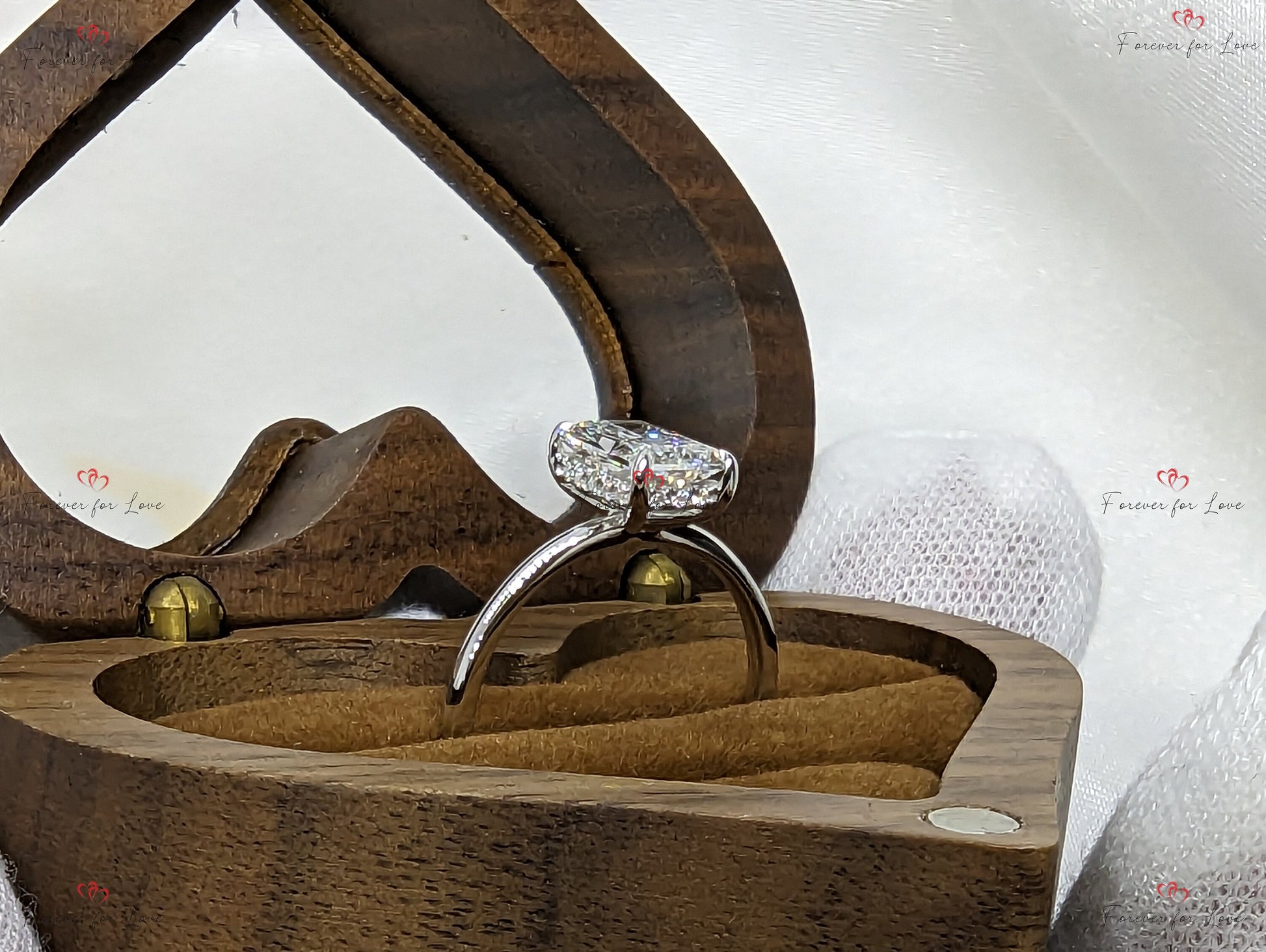 1.5 Ct IGI Certified Radiant Lab Diamond Hidden Halo Engagement Ring