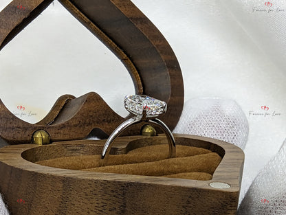 1.5 Ct IGI Certified Radiant Lab Diamond Hidden Halo Engagement Ring