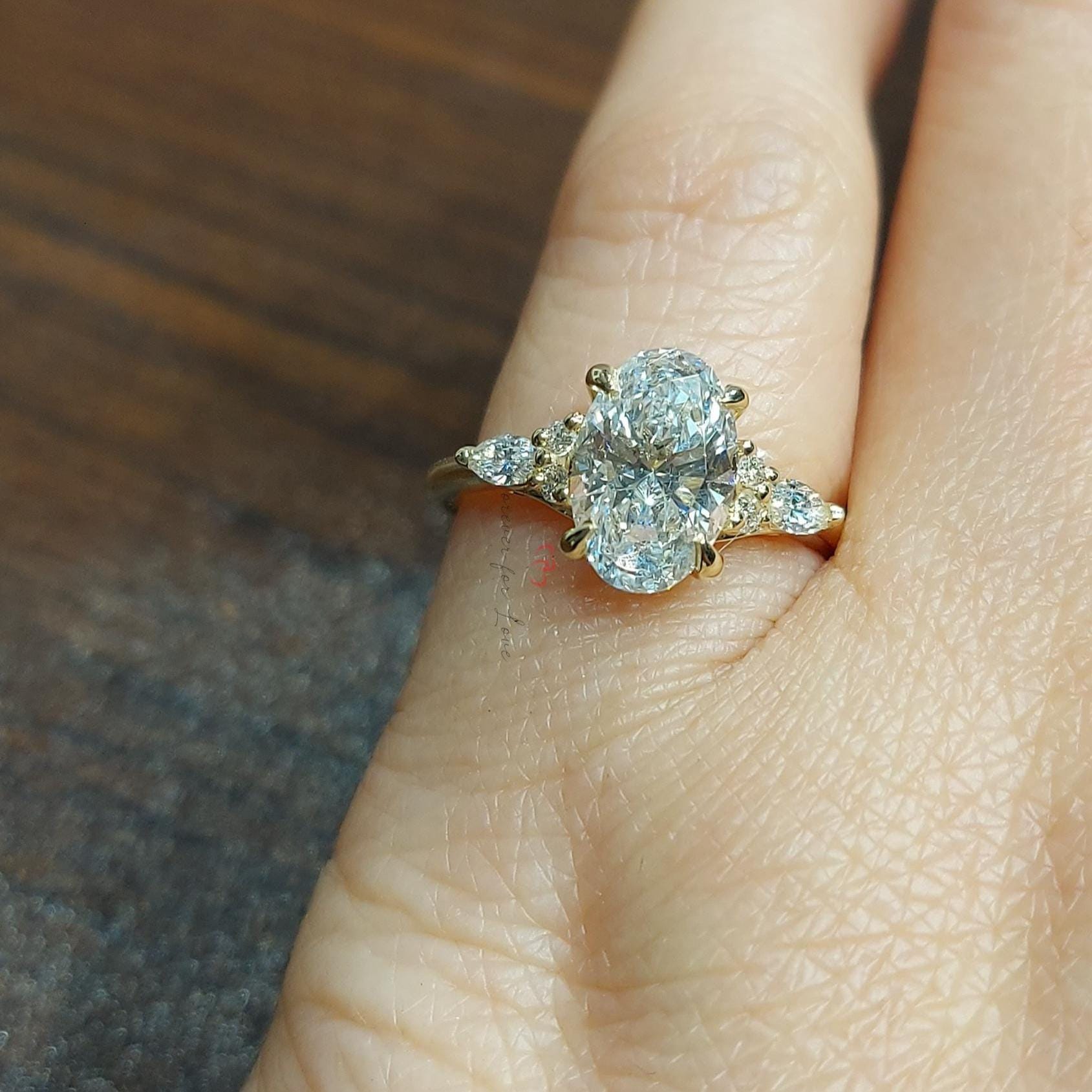 Oval Lab Diamond Engagement Ring