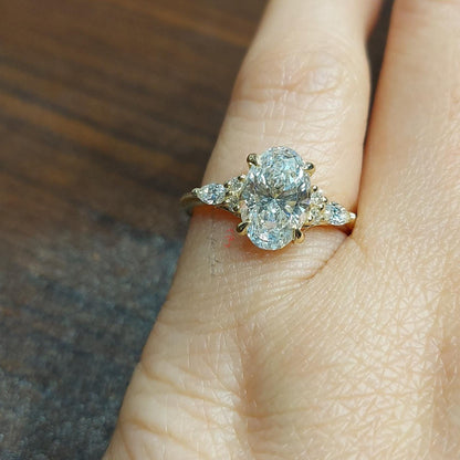 Oval Lab Diamond Engagement Ring