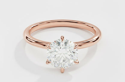 2 Ct Moissanite Solitaire Engagement Ring