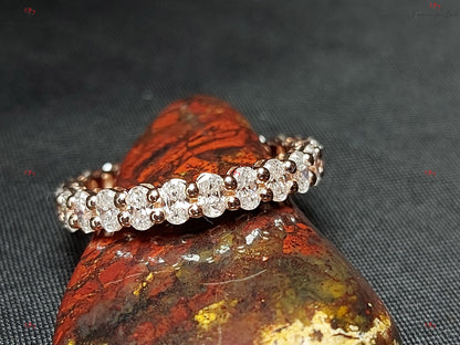 Oval Natural Diamond Full Eternity Band