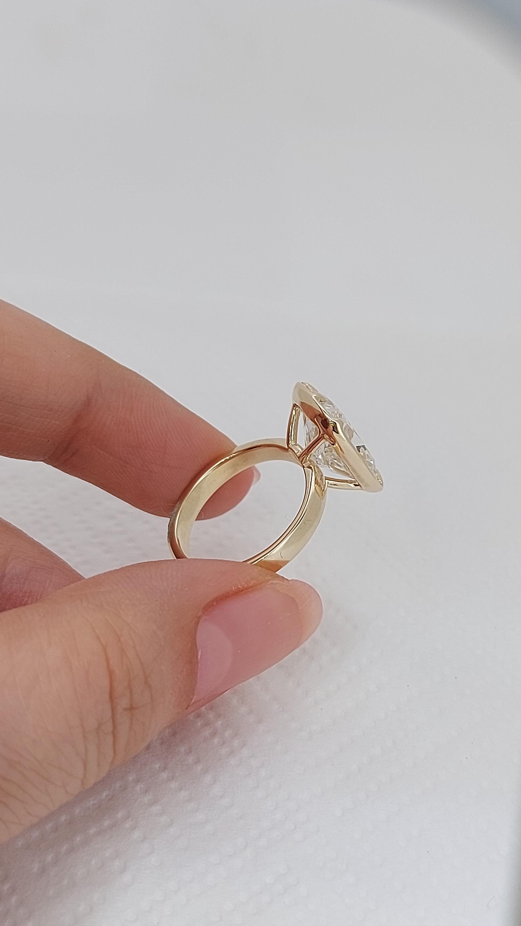 6 Ct IGI Certified Cushion Lab Diamond Engagement Ring