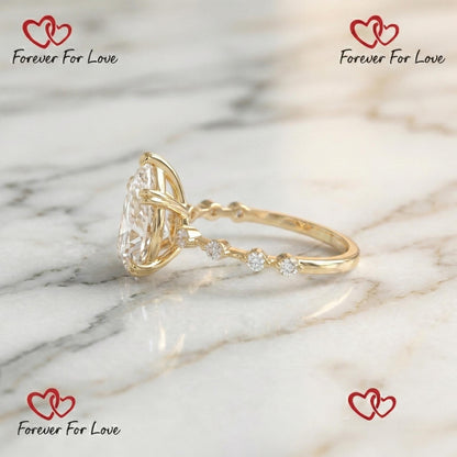 2.1 Ct IGI Certified Pear Lab Diamond Engagement Ring