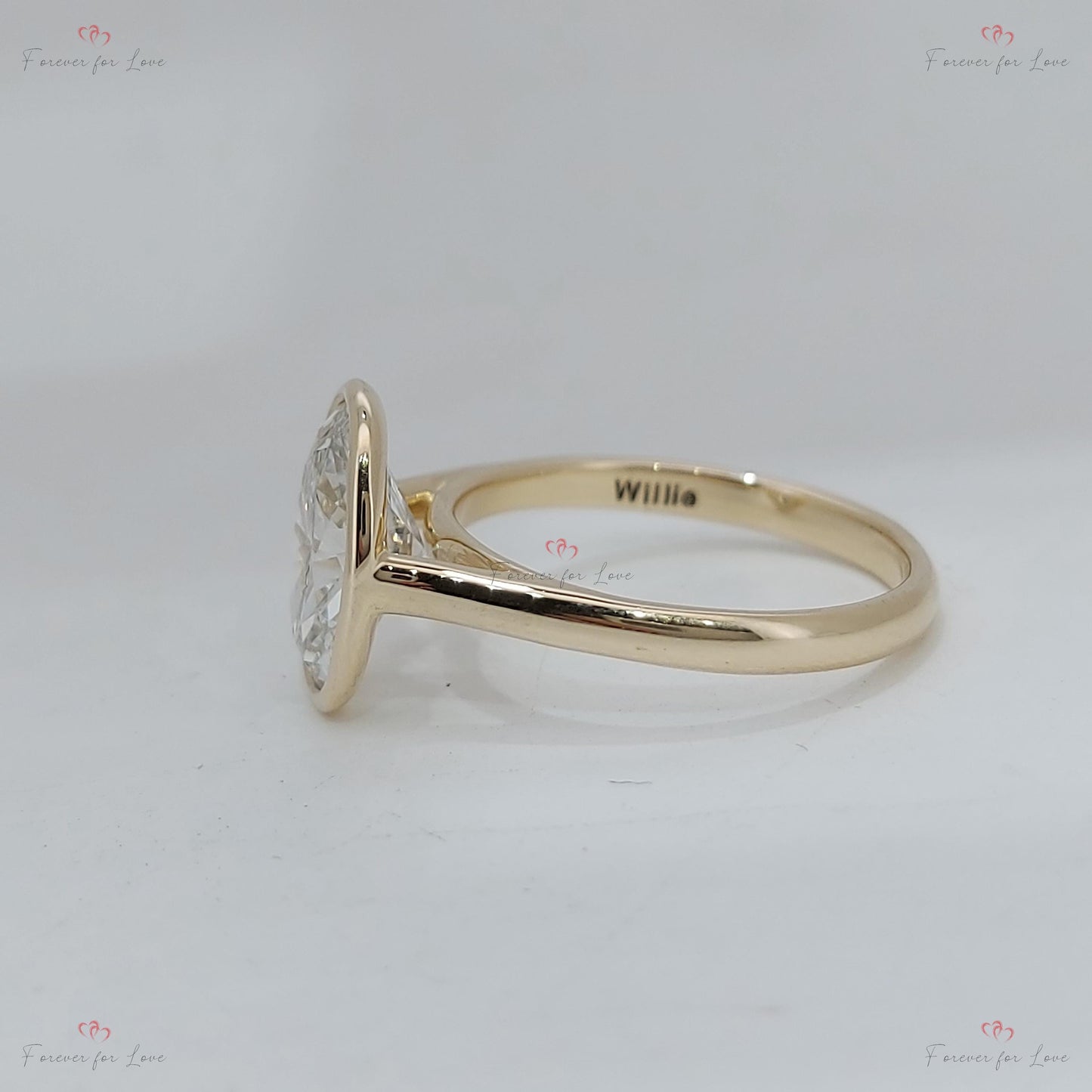 3 Ct Oval Lab Diamond Solitaire Engagement Ring Oval cut 1Ct Moissanite Brilliant Cut engagement ring in 935 Argentium Silver — custom handcrafted by Forever For Love