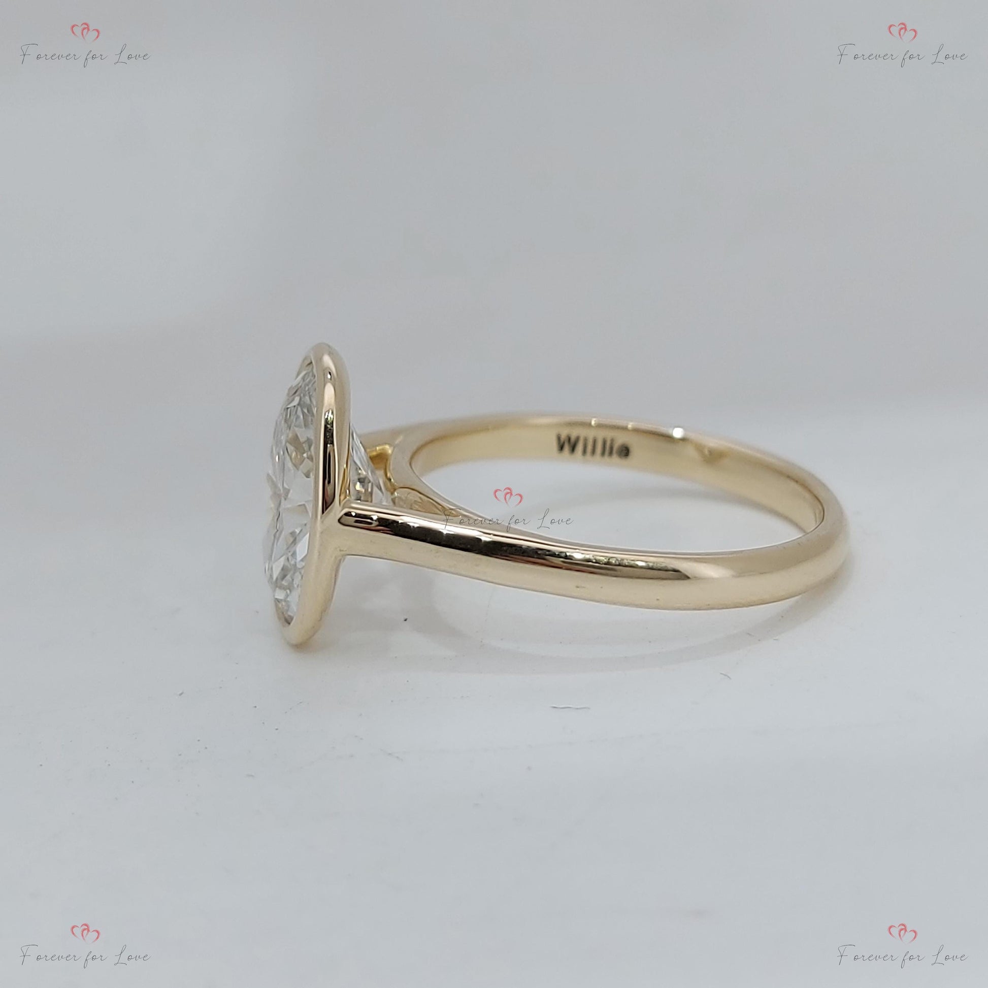 3 Ct Oval Lab Diamond Solitaire Engagement Ring