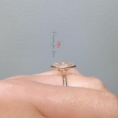 3 Ct IGI Certified Oval Lab Diamond Engagement Ring