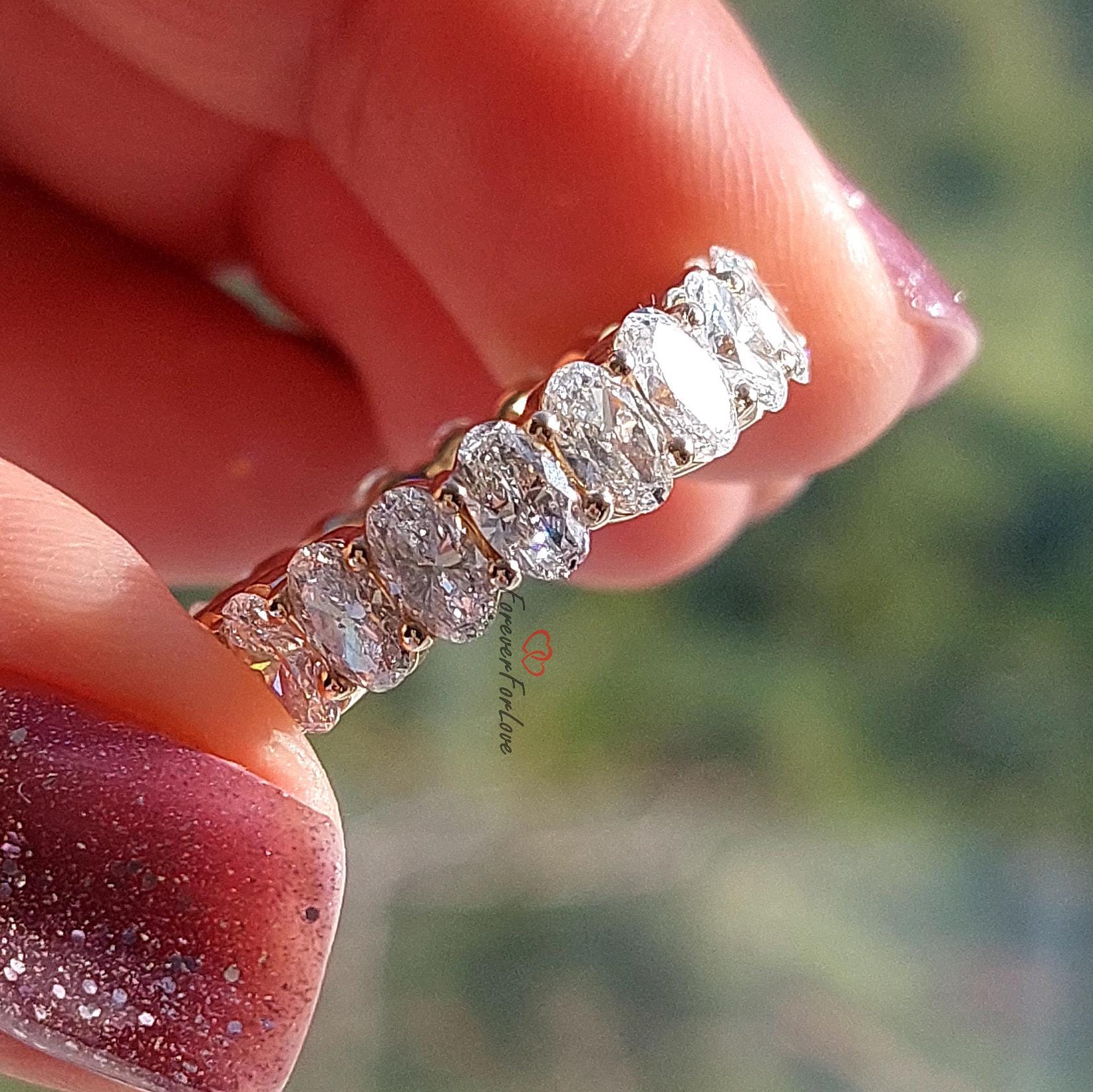 0.18 Ct Oval Lab Diamond Full Eternity Band