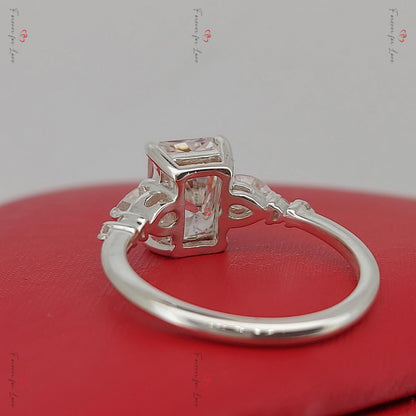 Radiant Diamond, Moissanite Eternity Band