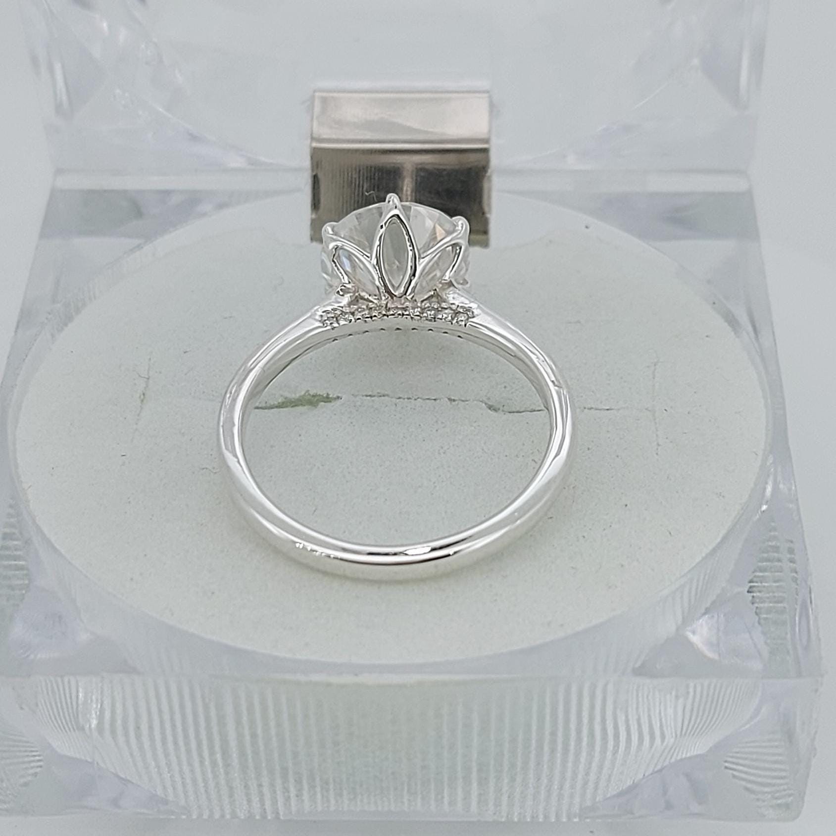 3 Ct Round Lab Diamond Solitaire Engagement Ring