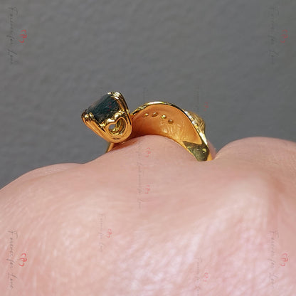 Oval Moss Agate Ring