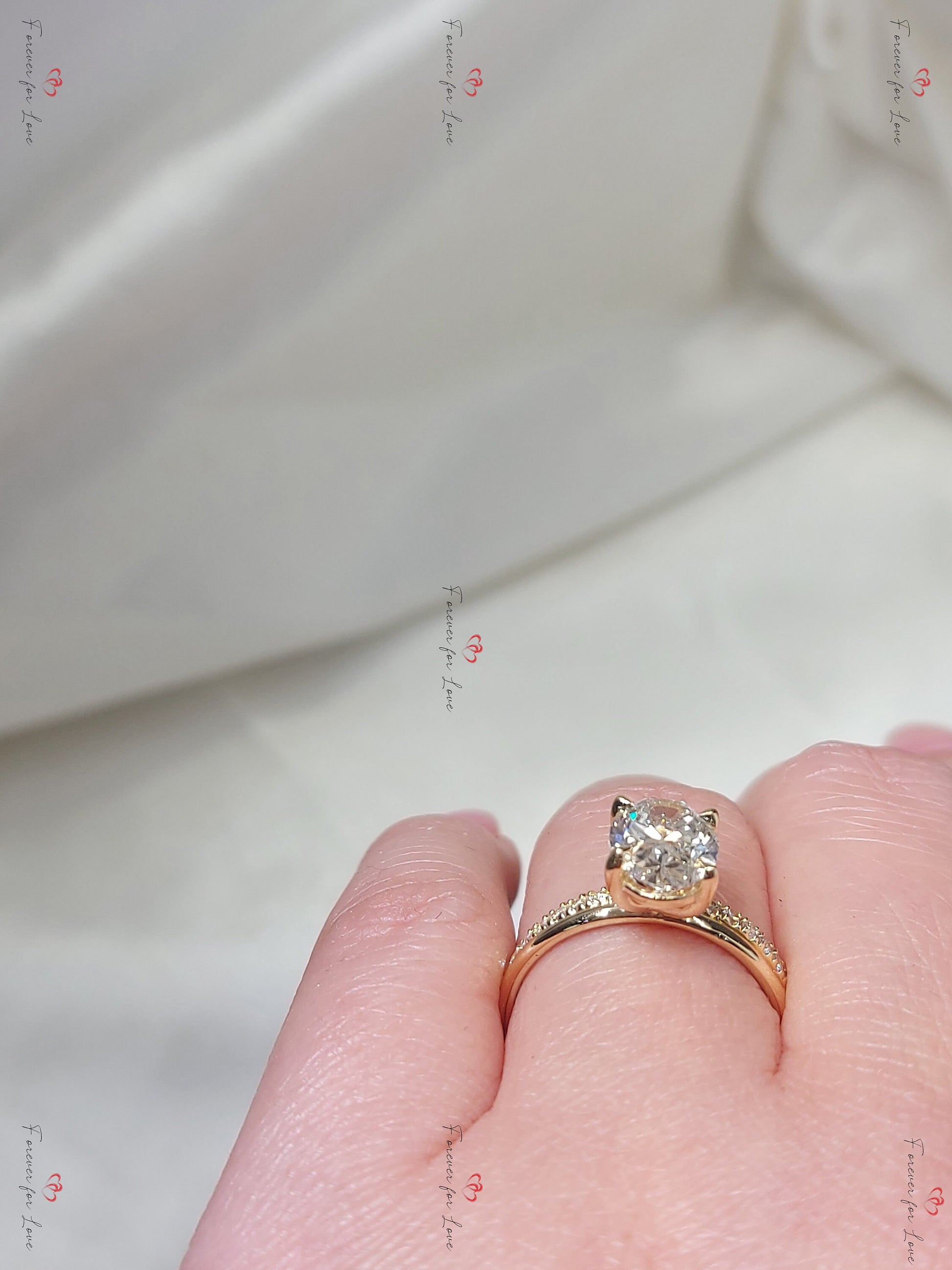 2 Ct Oval Lab Diamond Eternity Band