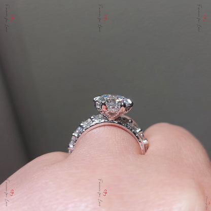 2.5 Ct Round Lab Diamond Engagement Ring