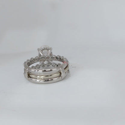 3 Ct Oval Moissanite Wedding Band