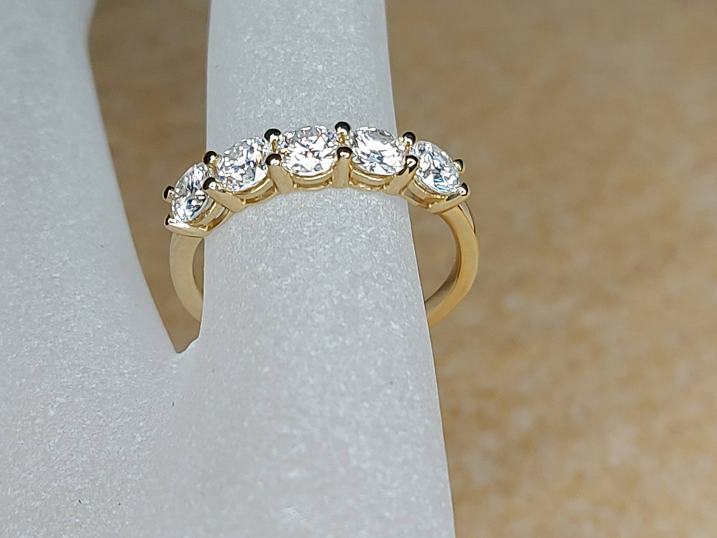 2 Ct Round Moissanite Wedding Band Round cut Moissanite Brilliant Cut engagement ring in 935 Argentium Silver — custom handcrafted by Forever For Love