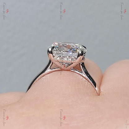 3 Ct IGI Certified Round Lab Diamond Solitaire Engagement Ring