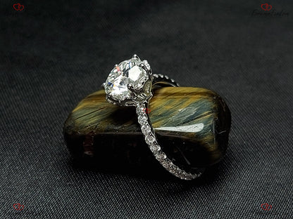 Round Moissanite Engagement Ring