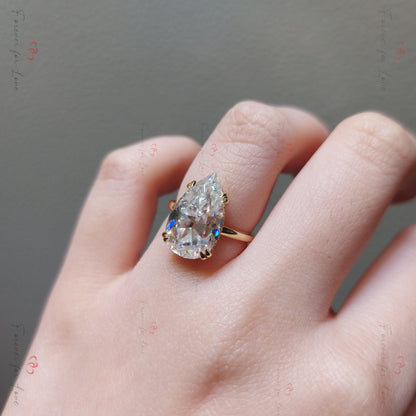 Old Mine Moissanite Engagement Ring