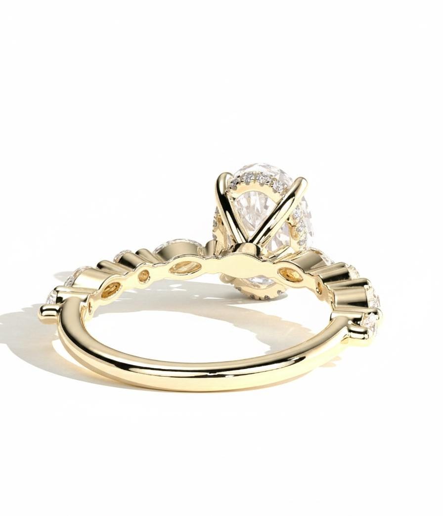 1.5 Ct IGI Certified Oval Diamond Band
