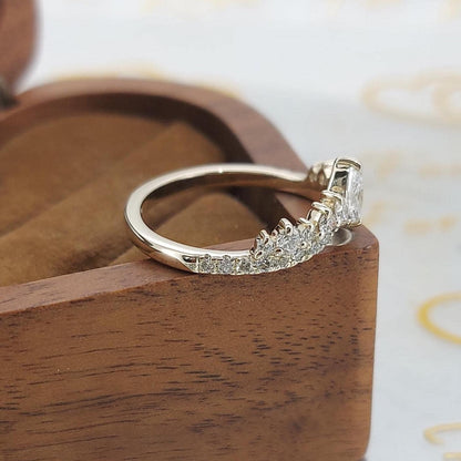 Marquise Lab Diamond Half Eternity Band